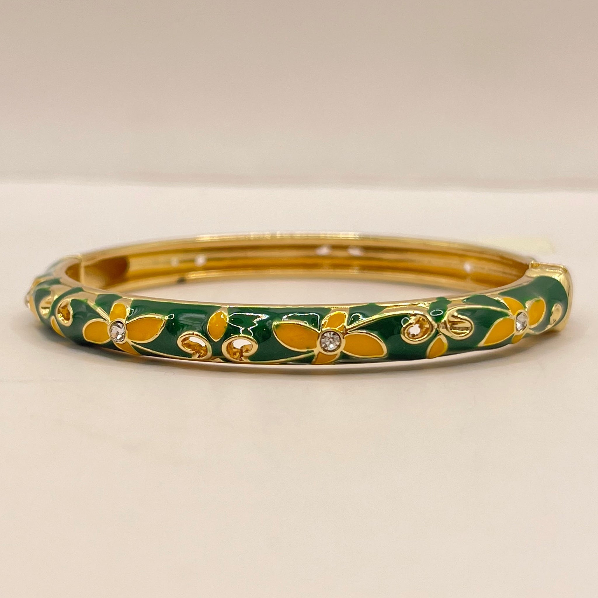 Sunflower Garden Enamel Bangle