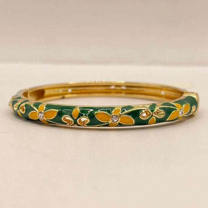 Sunflower Garden Enamel Bangle