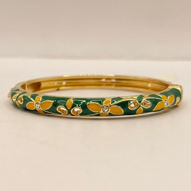Sunflower Garden Enamel Bangle