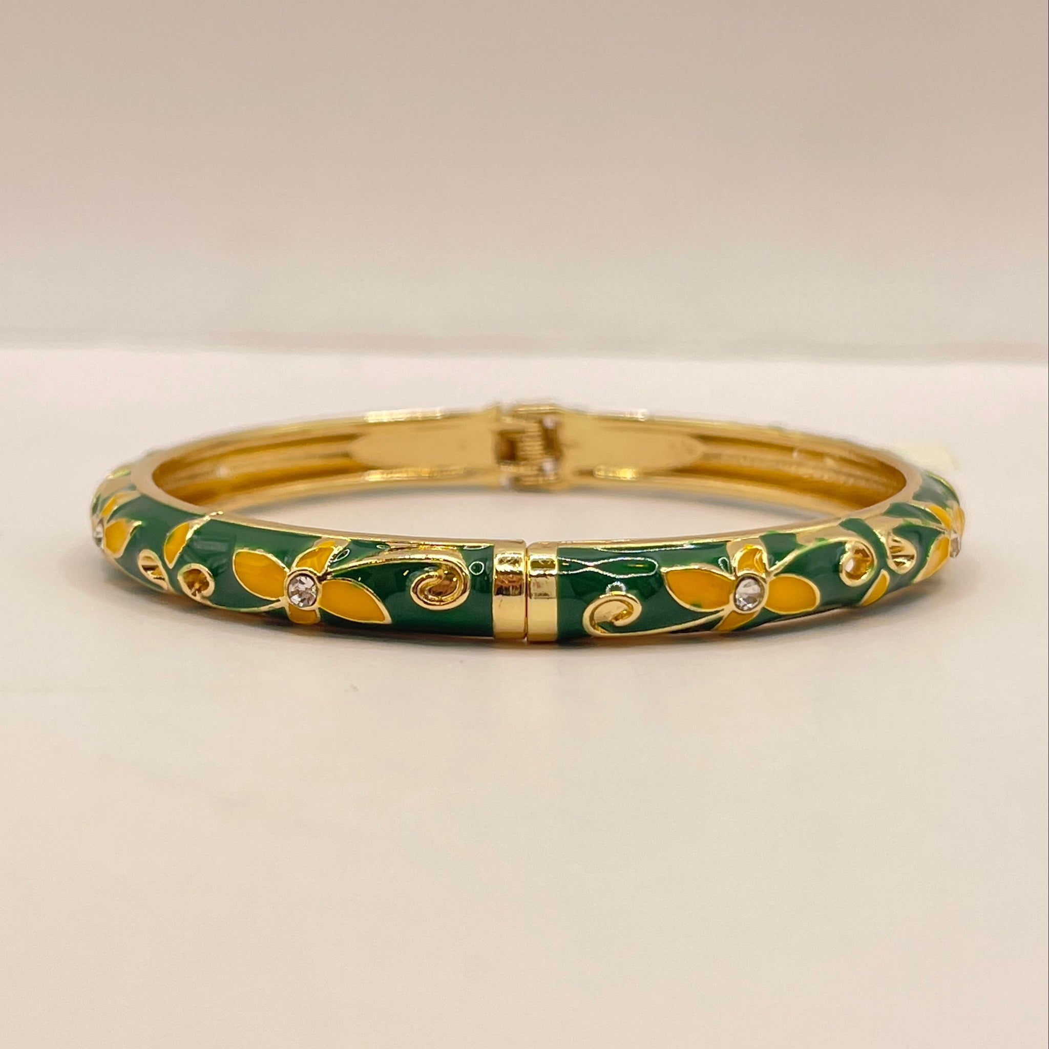 Sunflower Garden Enamel Bangle