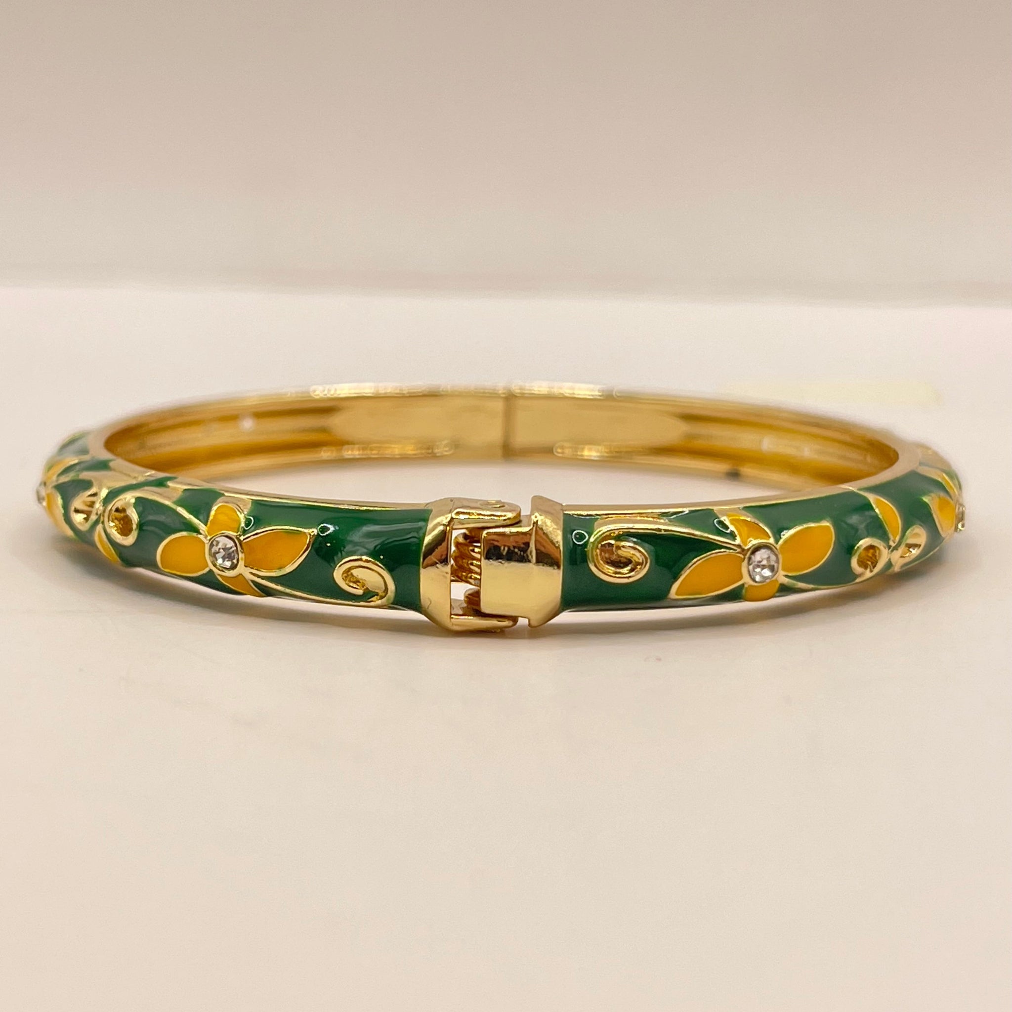 Sunflower Garden Enamel Bangle