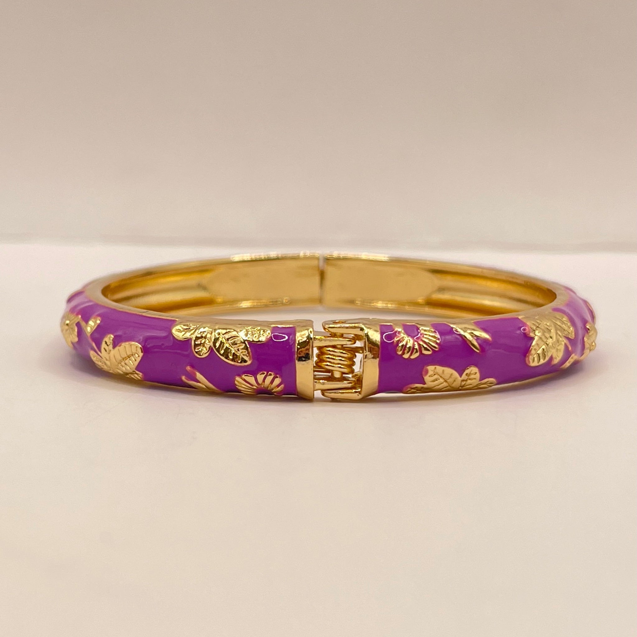 Violet Garden Enamel Bangle