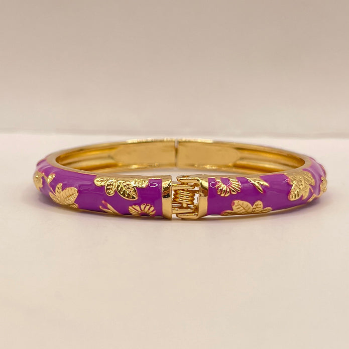 Violet Garden Enamel Bangle