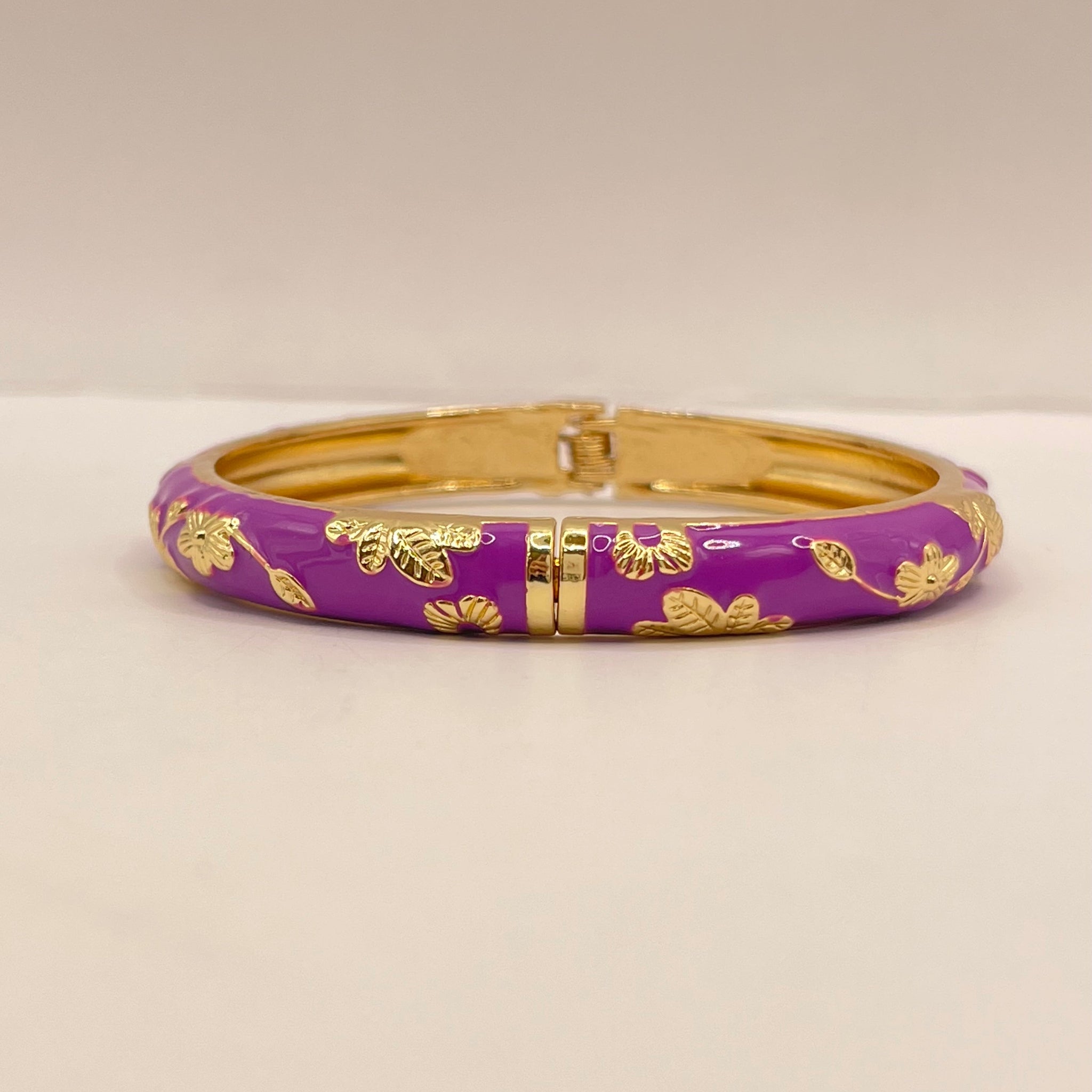 Violet Garden Enamel Bangle