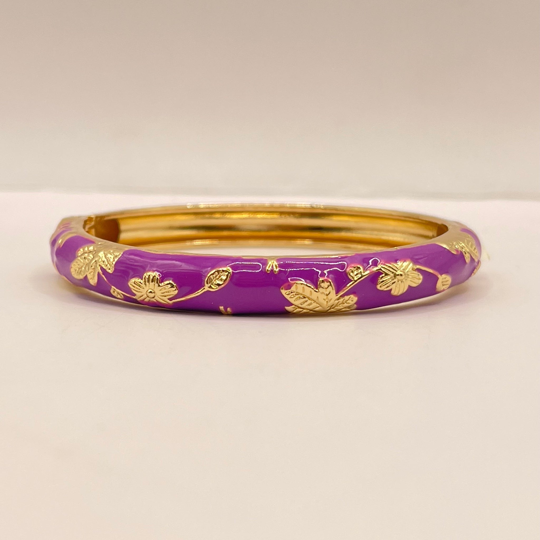 Violet Garden Enamel Bangle